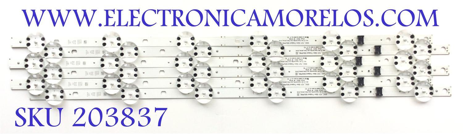 KIT DE LED'S PARA TV LG ( 6 PZ ) / NUMERO DE PARTE EAV65036201 / SSC_Y21 SLIM TRIDENT 50UP80_S / SSC_Y21 SLIM TRIDENT 50UP80_LGD_PTN0.5_REV00_210105 / MODELO 50UP76703LB / 50UQ9000PUD